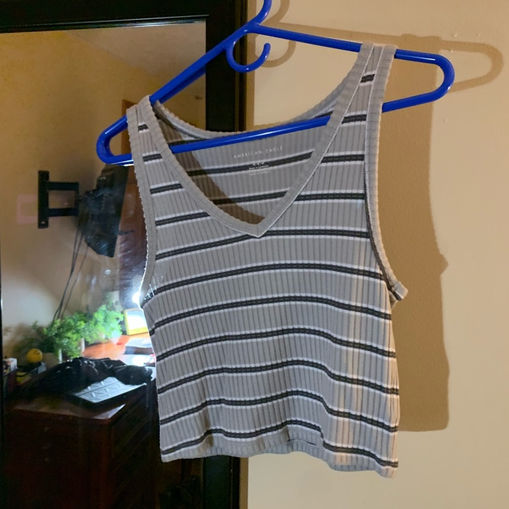 Cropped Tee V- Neck